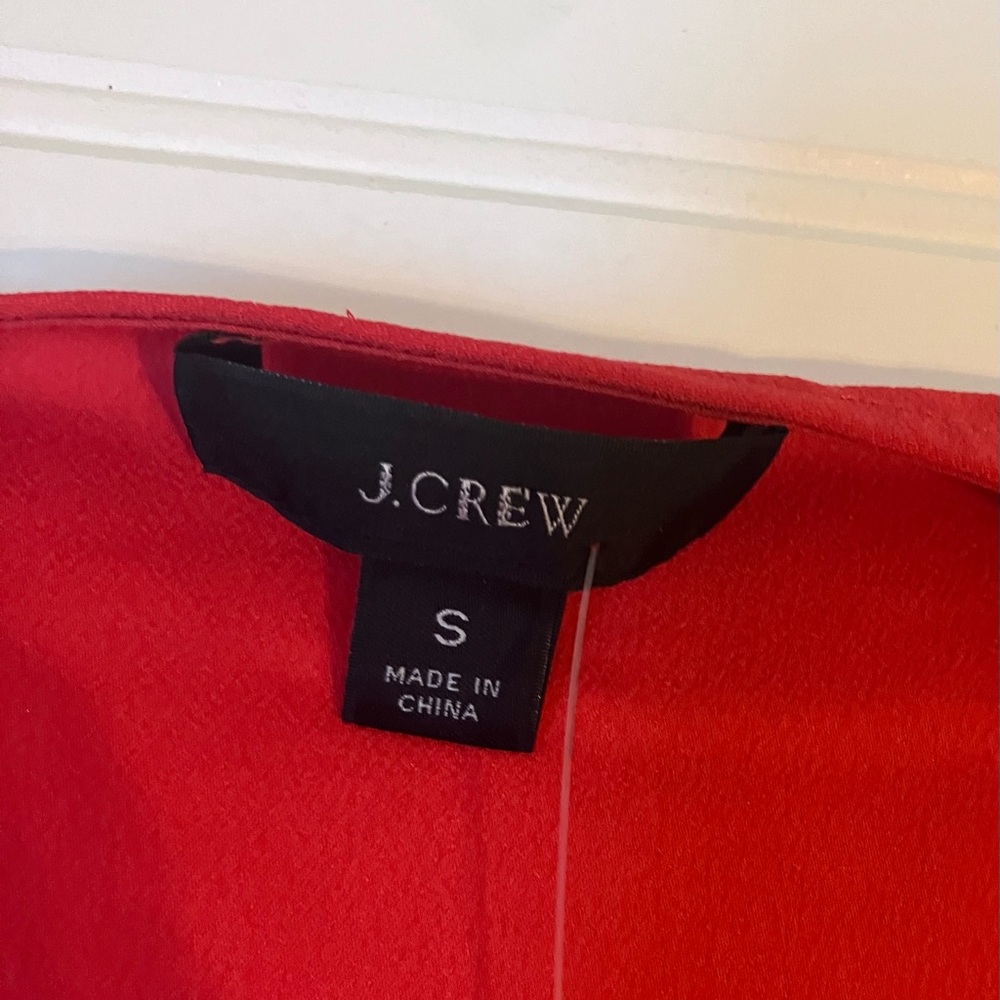 J Crew Orange/Red Ruffle Sleeveless Top - Picture 6 of 10